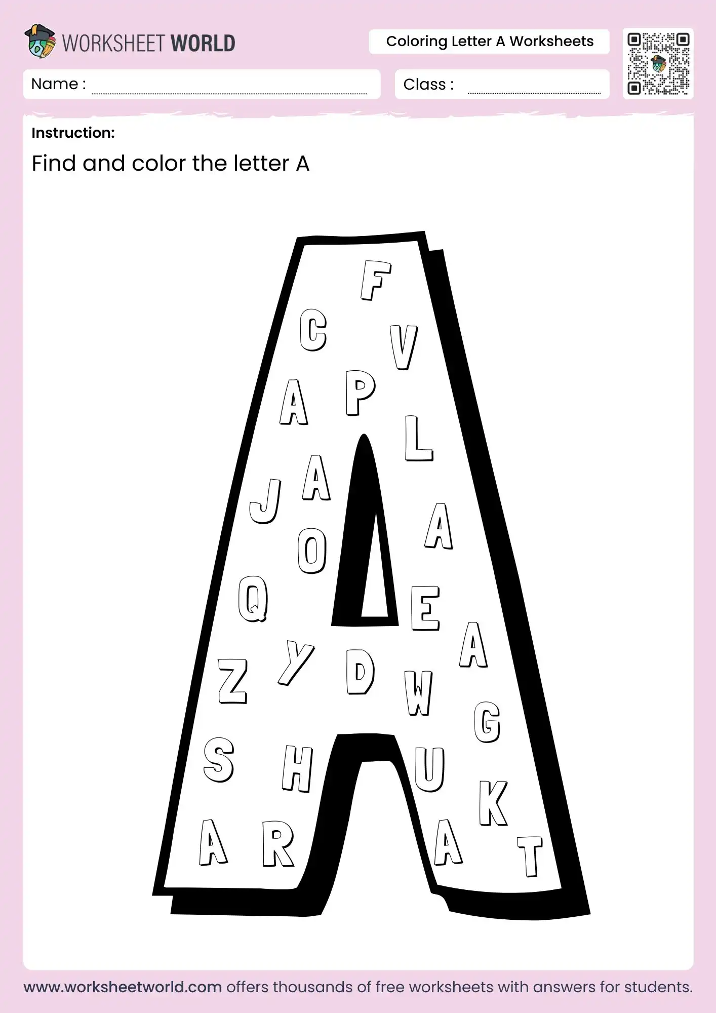 coloring letter a worksheets for kindergarten letter recognition game