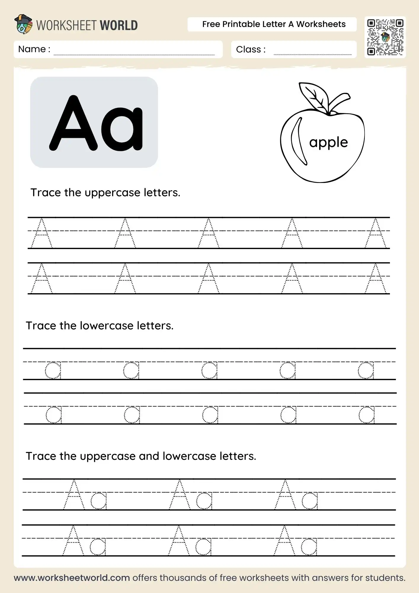 Free Printable Letter A Worksheets For Preschool and Kindergarten 1 free printable letter a worksheets for kindergarten handwriting practice