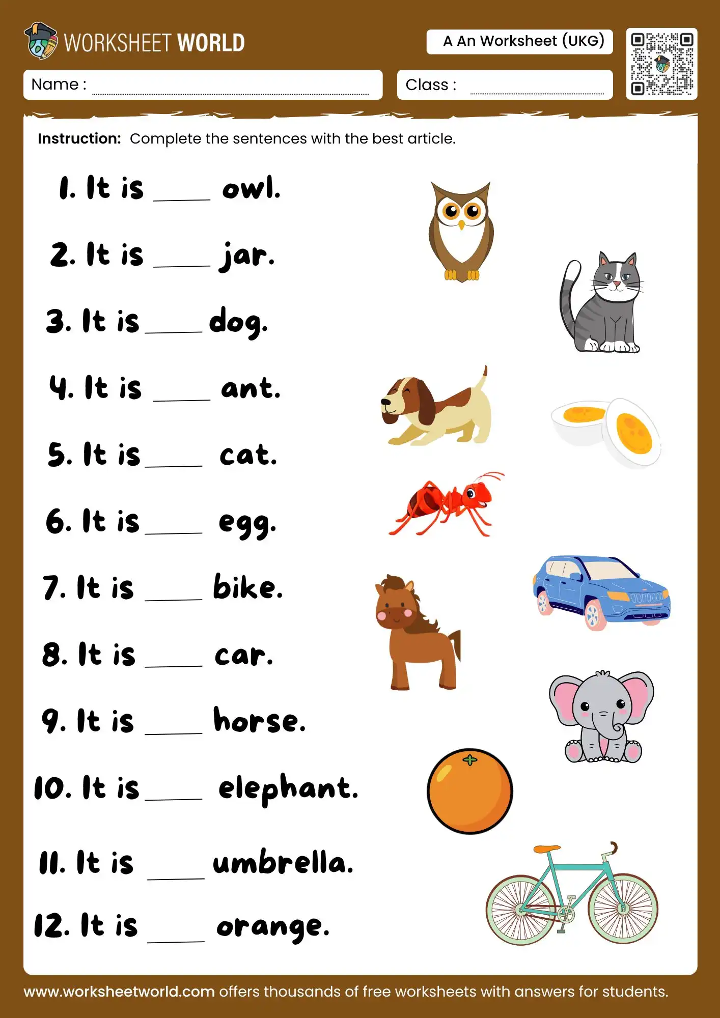 a-an-worksheet-for-ukg a an worksheet for ukg simple grammar practice for kids