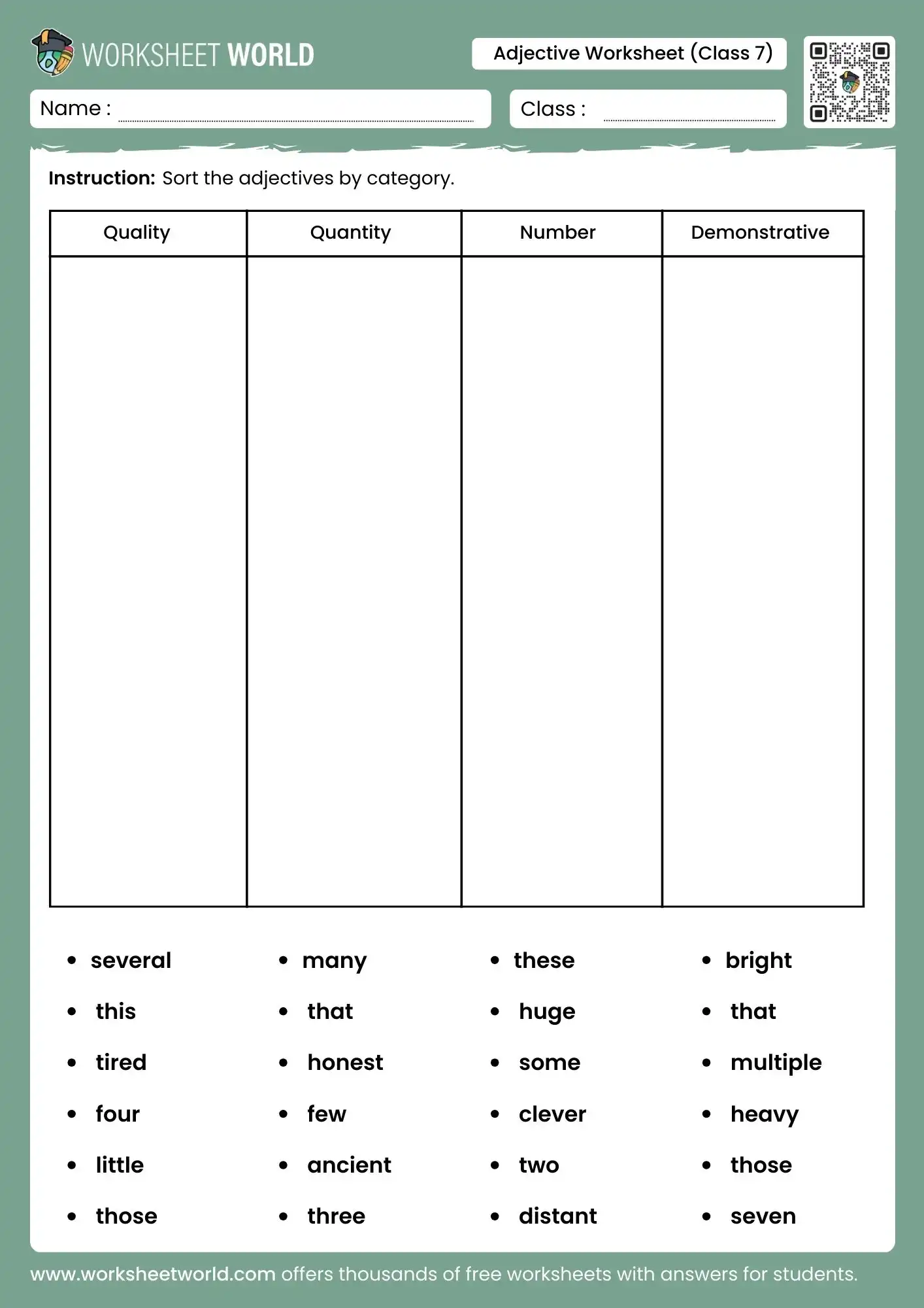 adjective-worksheet-for-class-8 adjective worksheet for class 8 sorting activity free worksheetworld