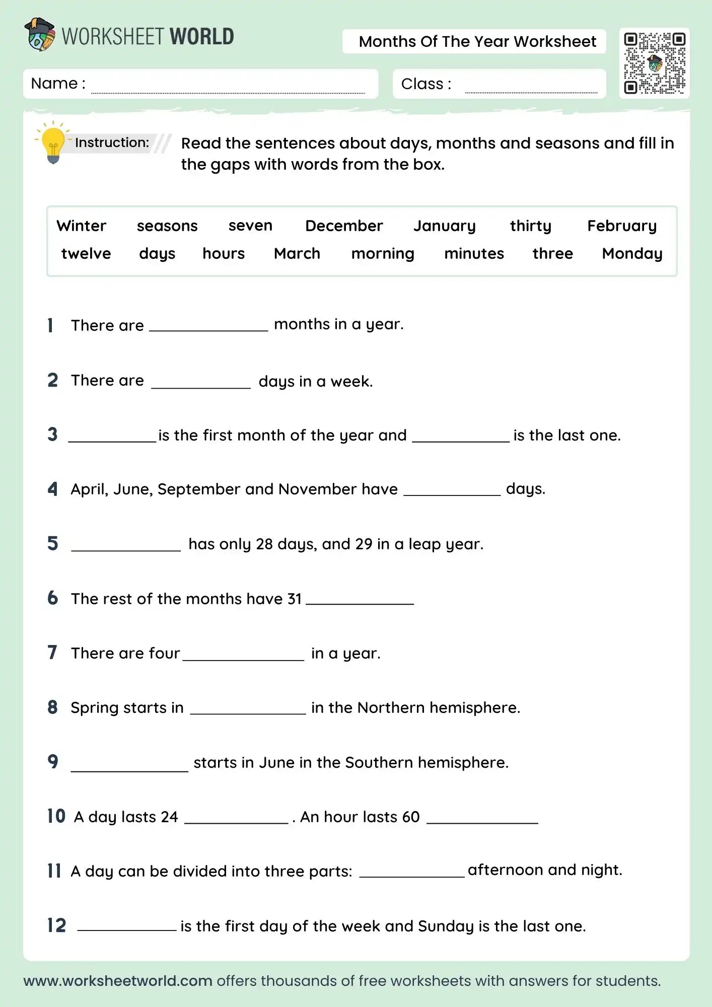 days weeks months years worksheets for grade 1 and 2 free printable pdf
