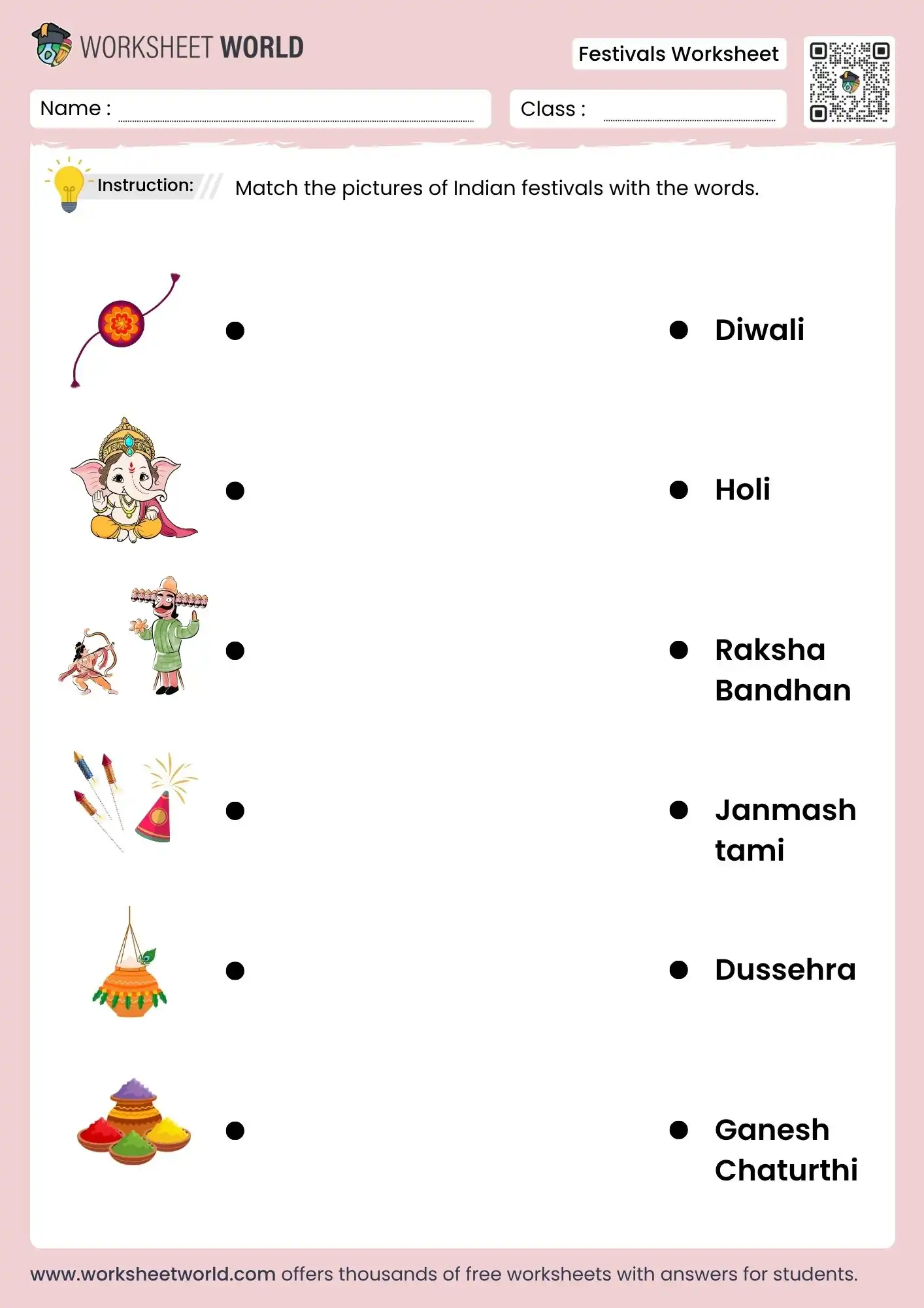 festivals of india worksheet for kids printable activity