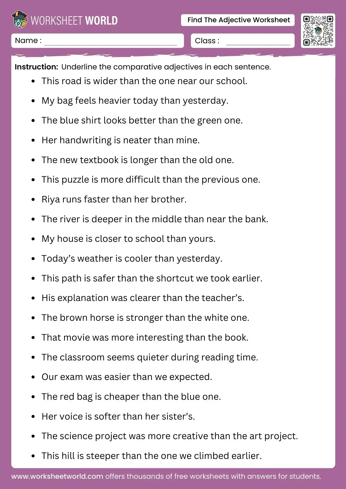 find-the-adjective-worksheet find the adjective worksheet for kids grammar practice free pdf