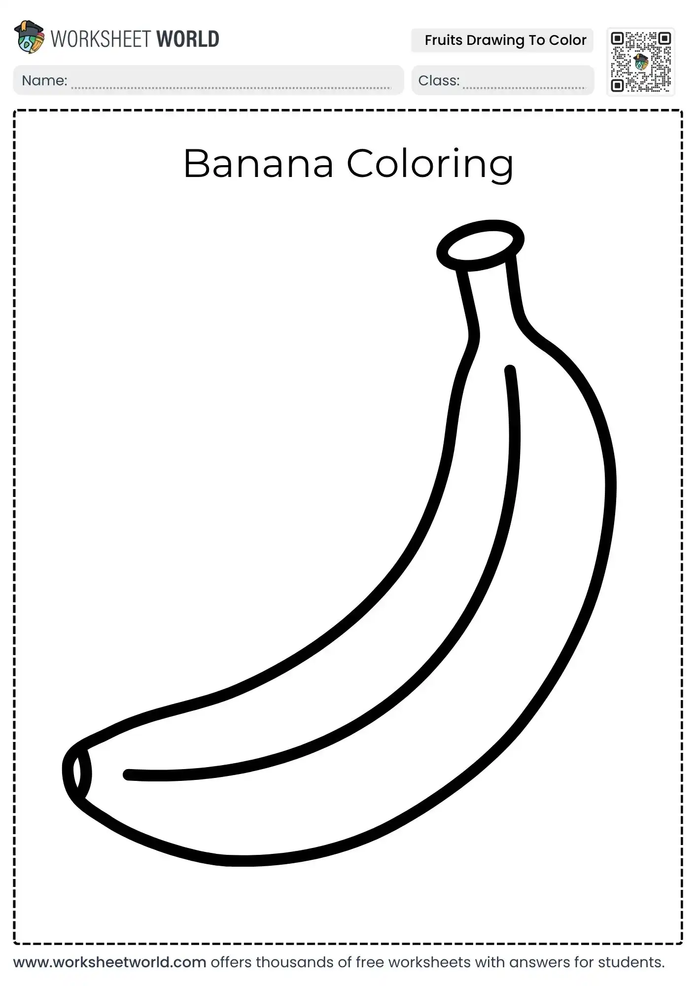 Printable Fruits Drawing To Color Pages PDF Download 1 fruits drawing to color pages printable pdf curved banana