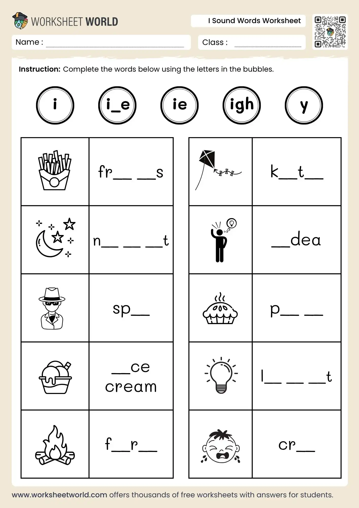 i-sound-words-worksheets i sound words worksheets lkg ukg grade 1 phonics practice