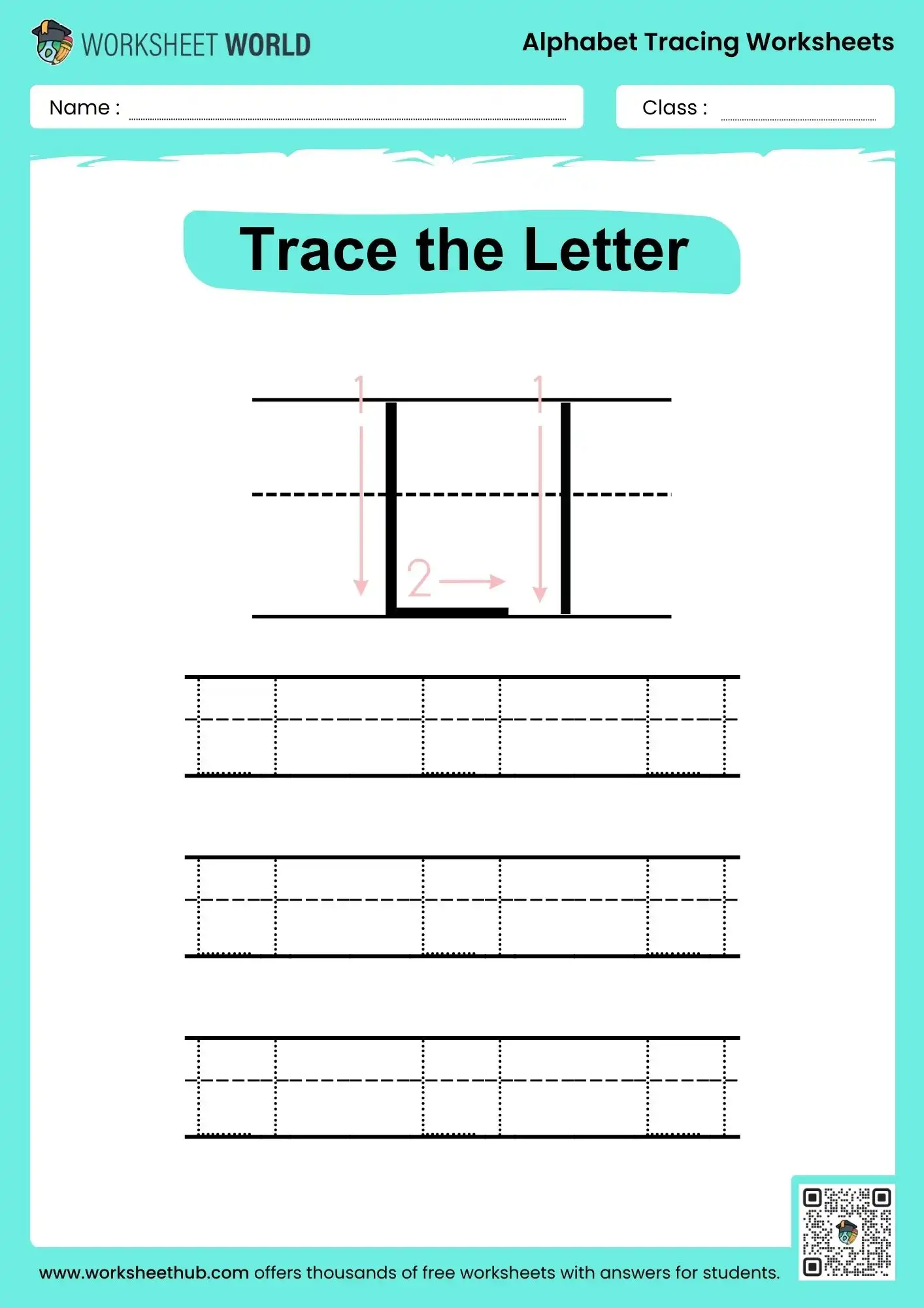 letter l alphabet letter tracing worksheets
