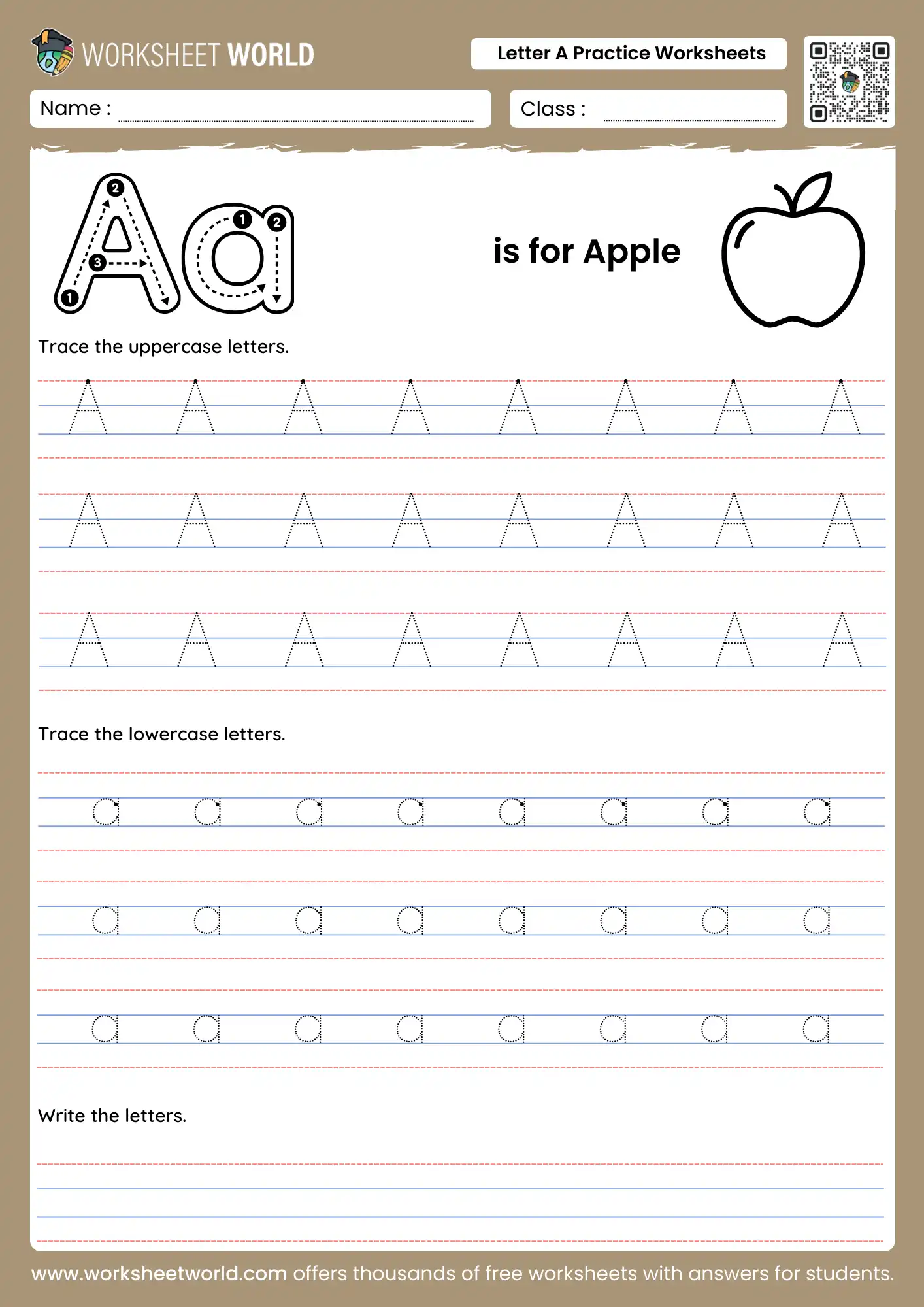 letter-a-practice-worksheets-page-1 letter a practice worksheets for alphabet tracing and writing