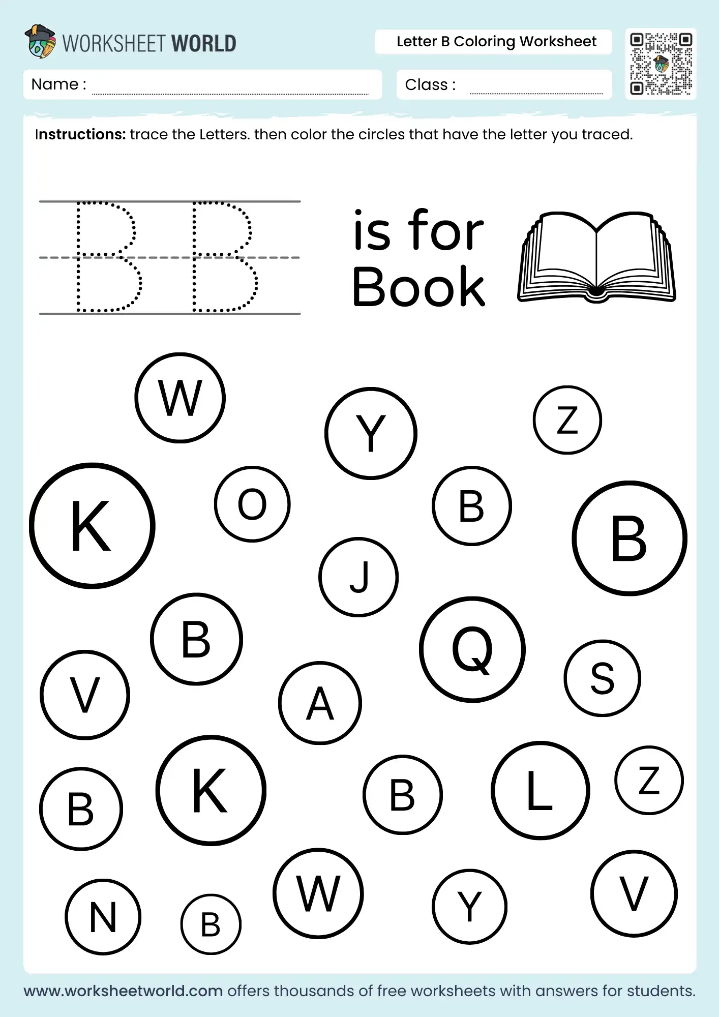 letter b coloring worksheet for preschool and kindergarten alphabet recognition