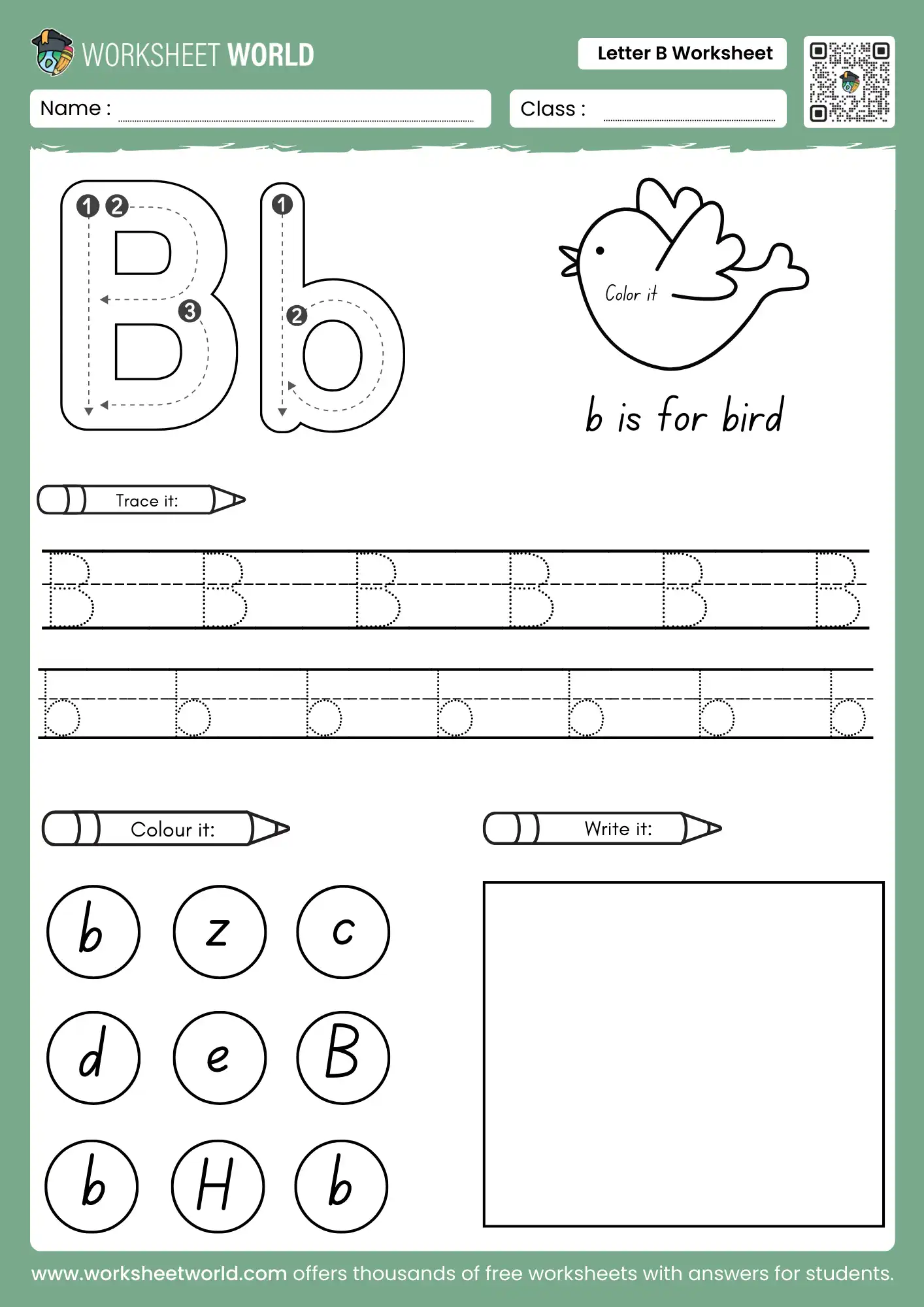 letter-b-worksheet printable letter b worksheet for preschool and kindergarten handwriting and recognition