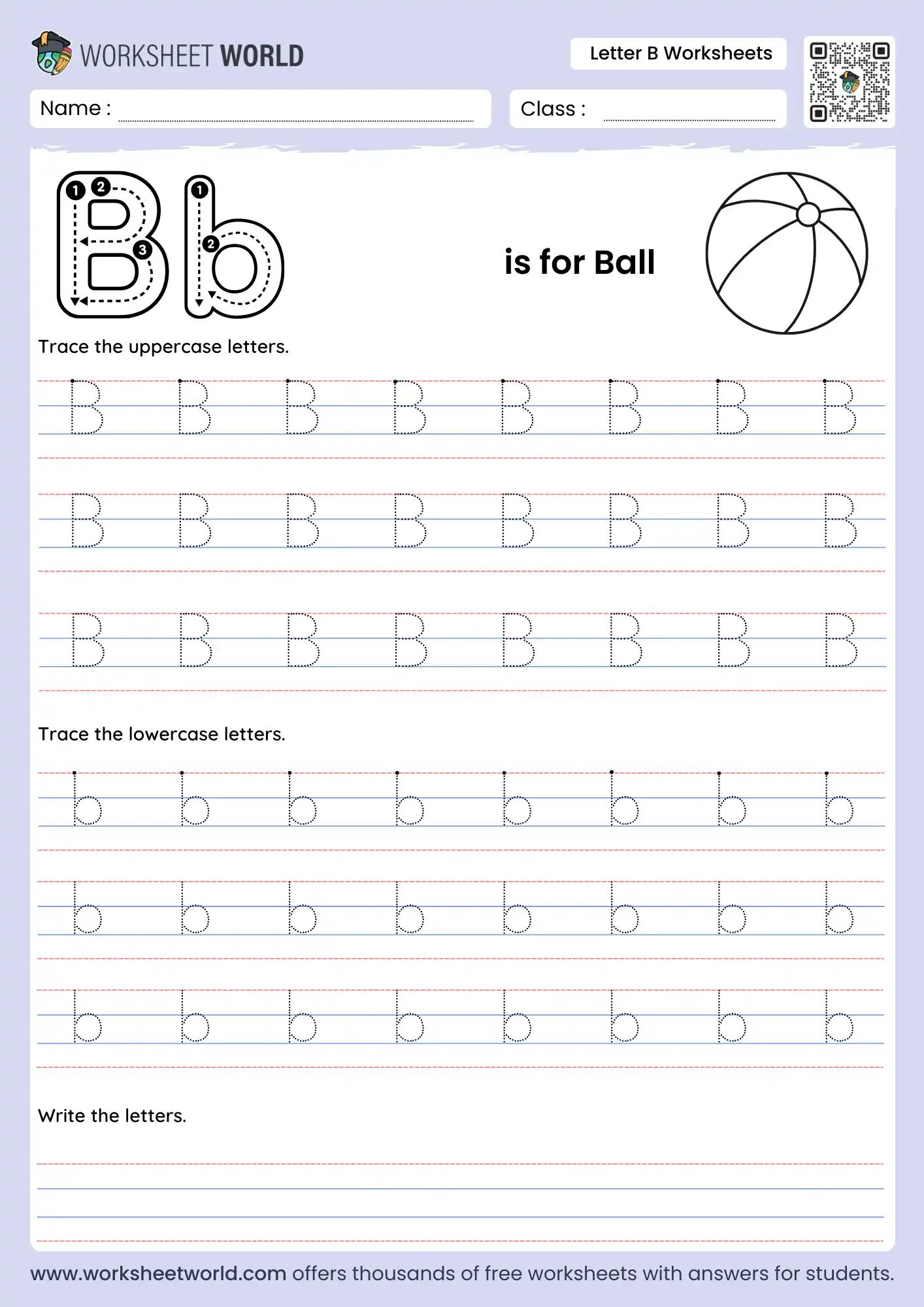 letter-b-worksheets-page-1 lowercase letter b worksheets for preschool and kindergarten handwriting practice