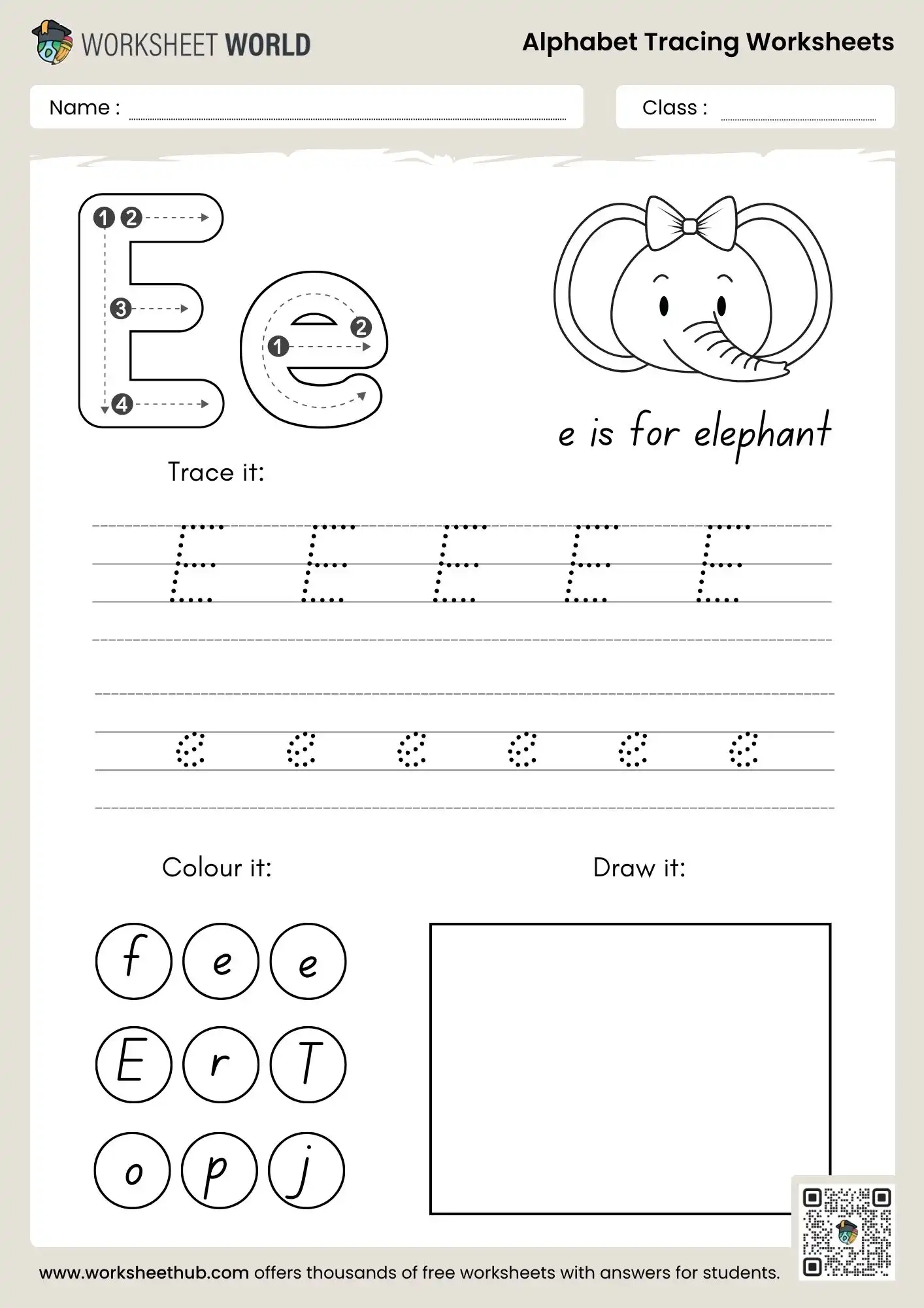 letter e alphabet tracing worksheets pdf