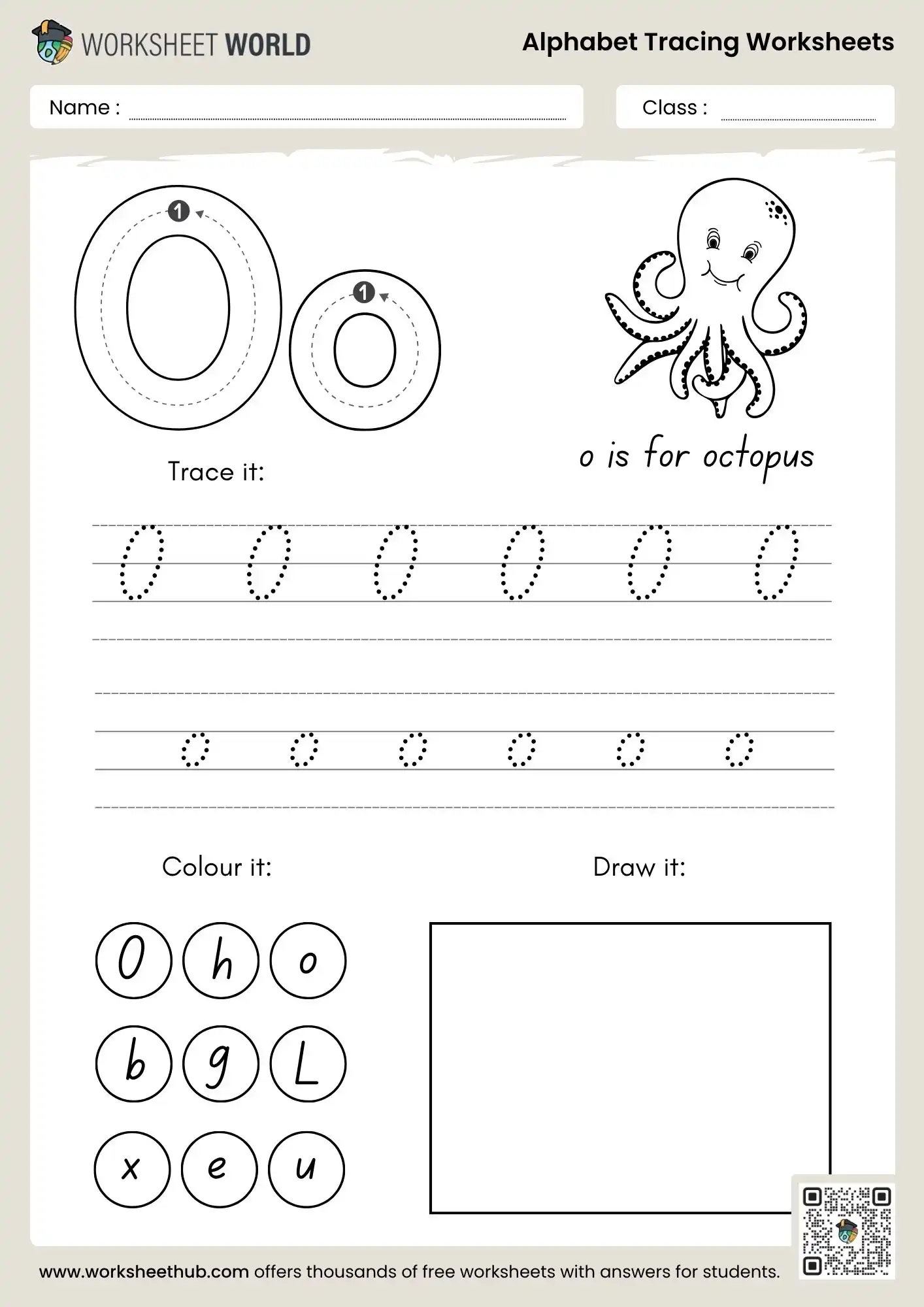 letter o alphabet tracing worksheets pdf