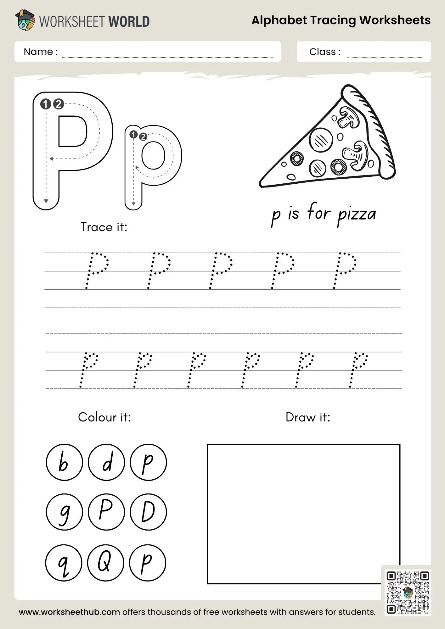 letter p alphabet tracing worksheets pdf