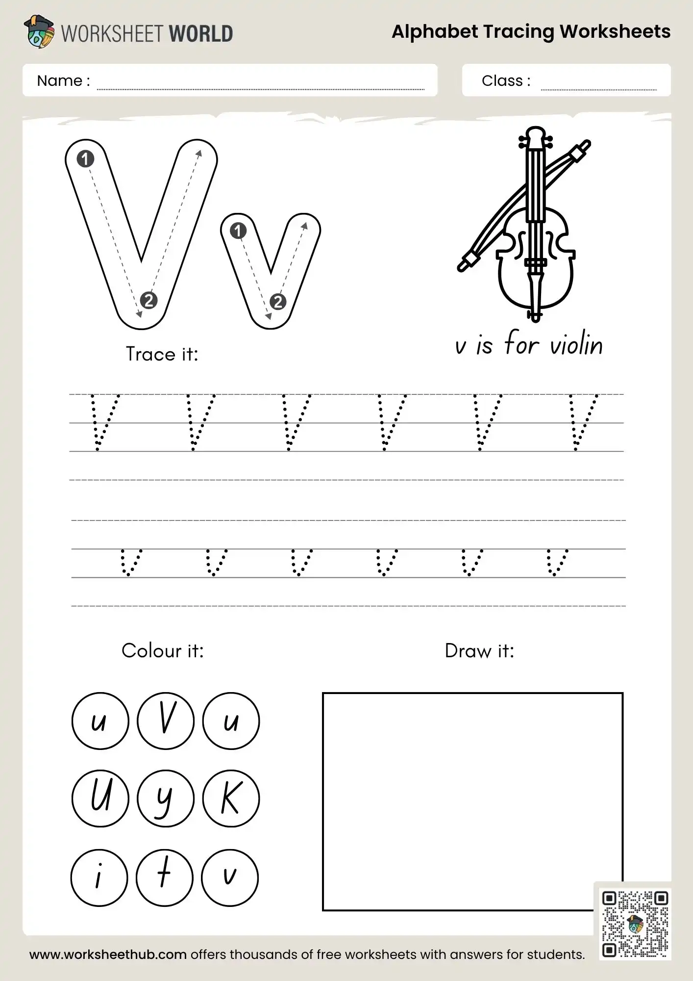 letter v alphabet tracing worksheets pdf