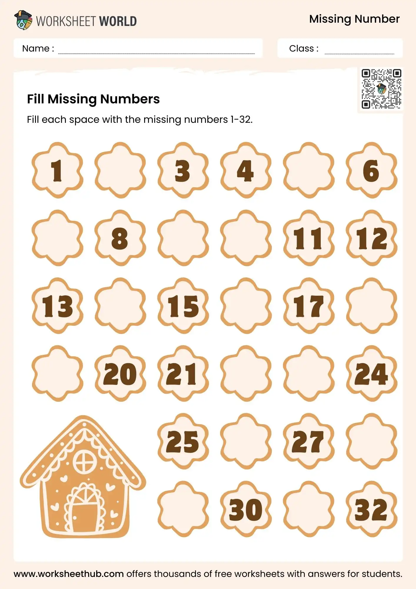 missing numbers worksheet 1 to 50