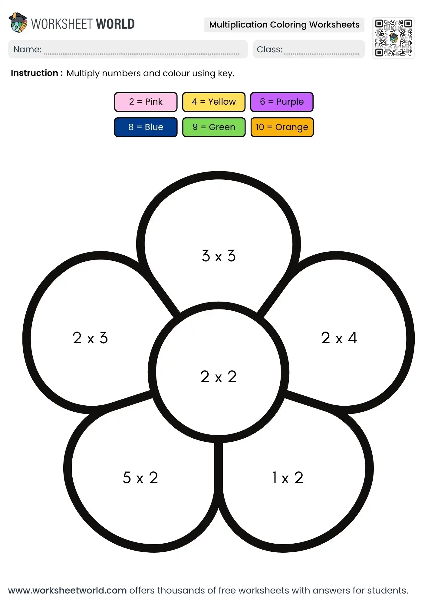 multiplication-coloring-worksheets-page-1 flower multiplication coloring worksheets