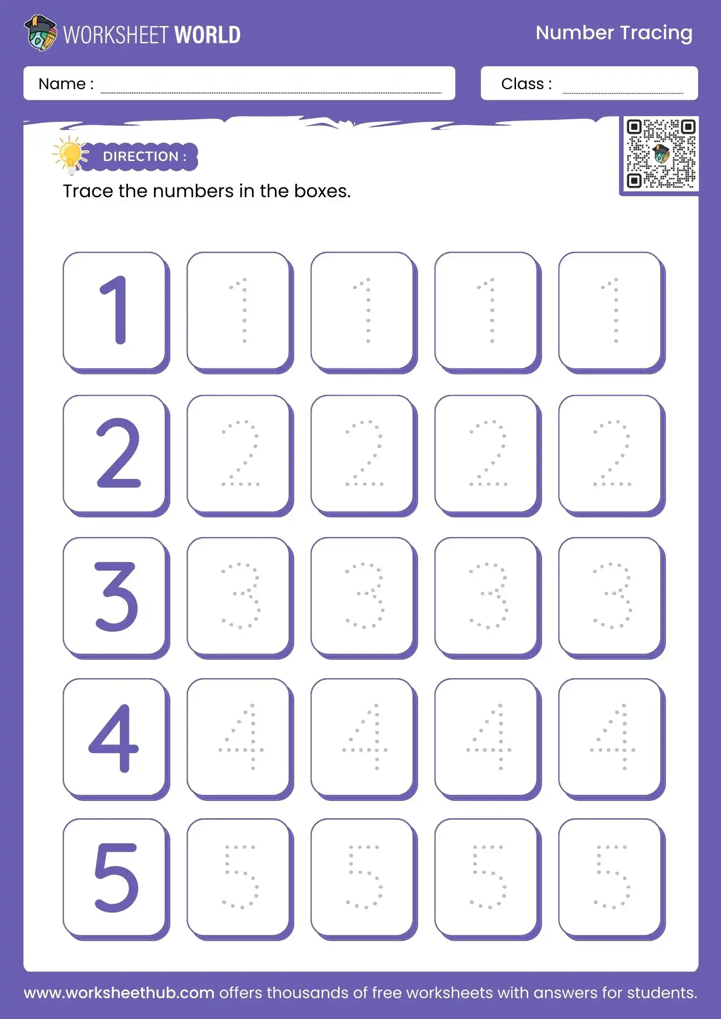 Number Tracing Worksheet For Nursery number tracing worksheet for nursery