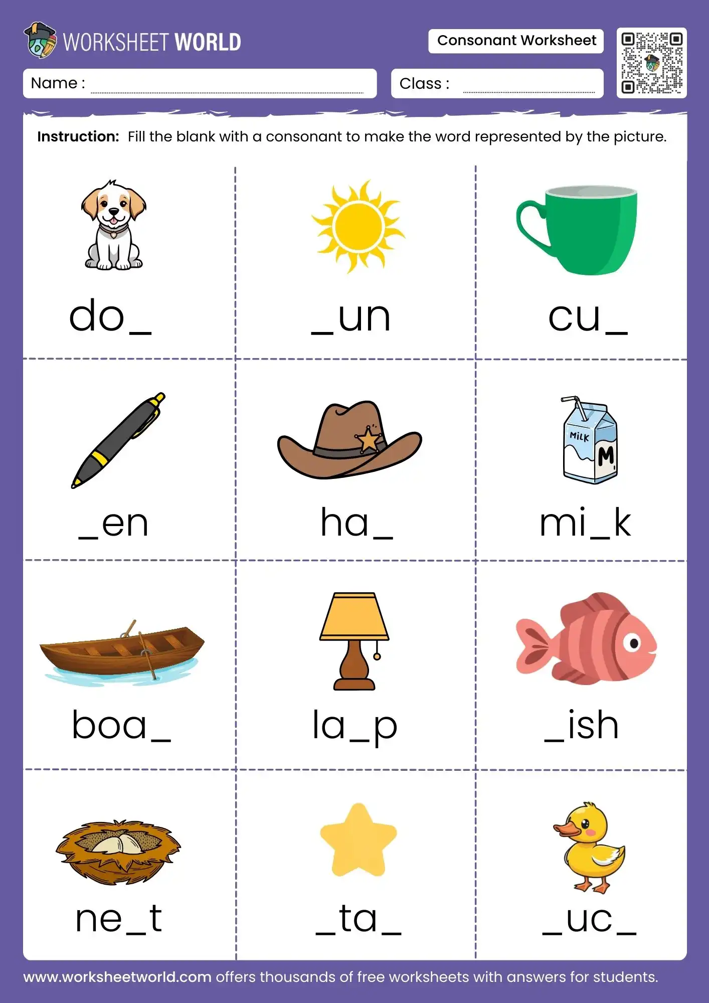 consonant worksheets for kindergarten lkg ukg grade 1 grade 2 printable practice