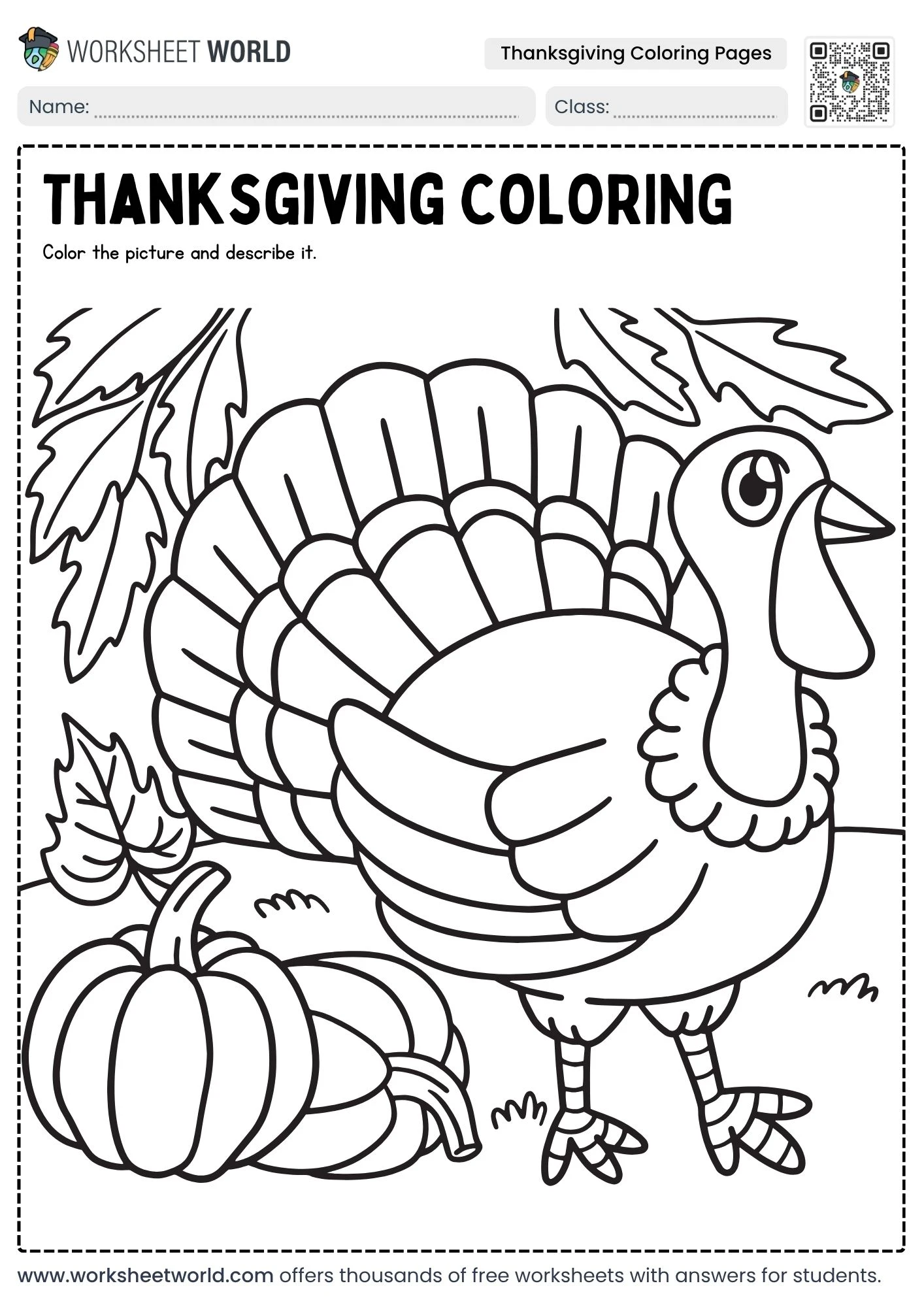 thanksgiving-coloring-pages-1 free thanksgiving coloring pages featuring a turkey and pumpkins