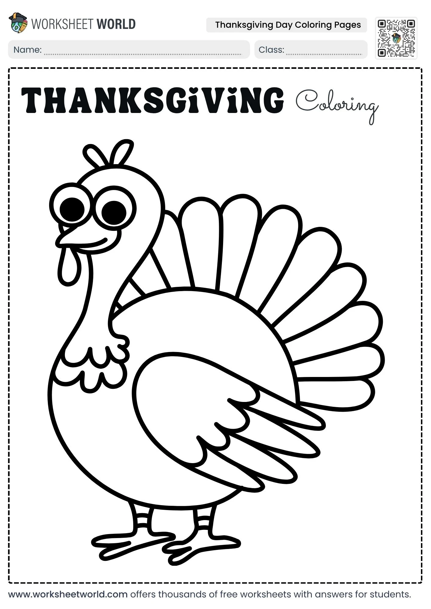 thanksgiving day coloring pages free printable cartoon turkey with big eyes