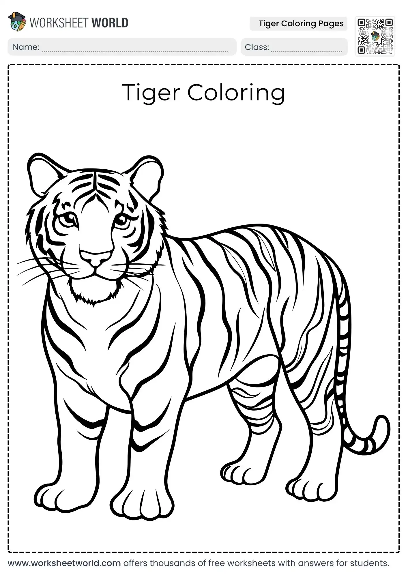 tiger-coloring-pages-1 free printable tiger coloring pages featuring a realistic majestic standing tiger