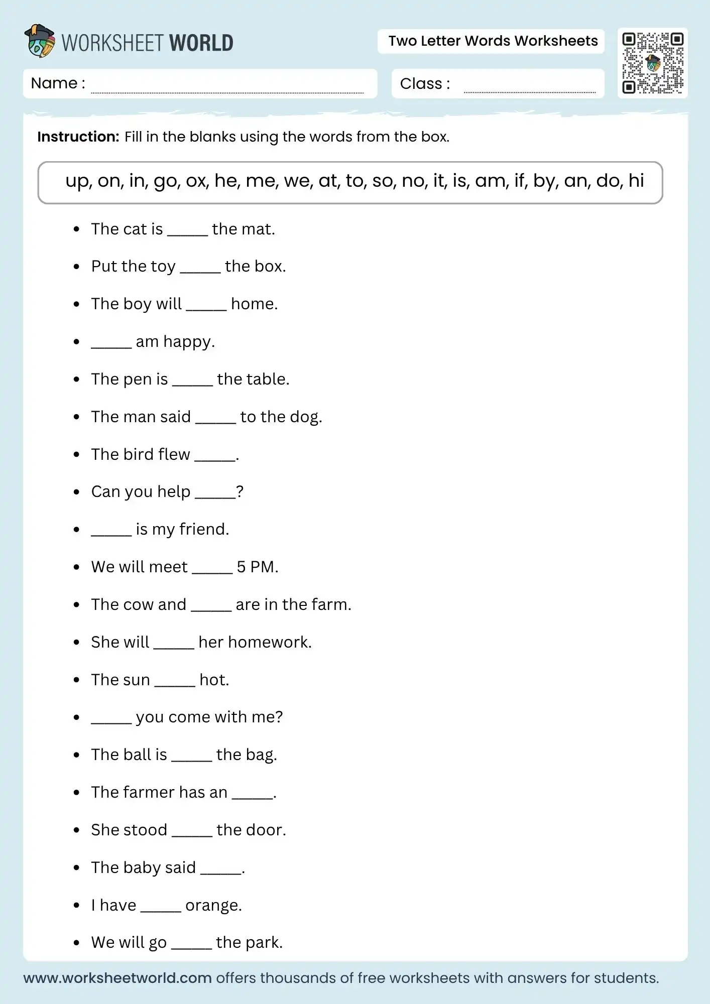 two-letter-words-worksheets two letter words worksheets kindergarten to grade 1