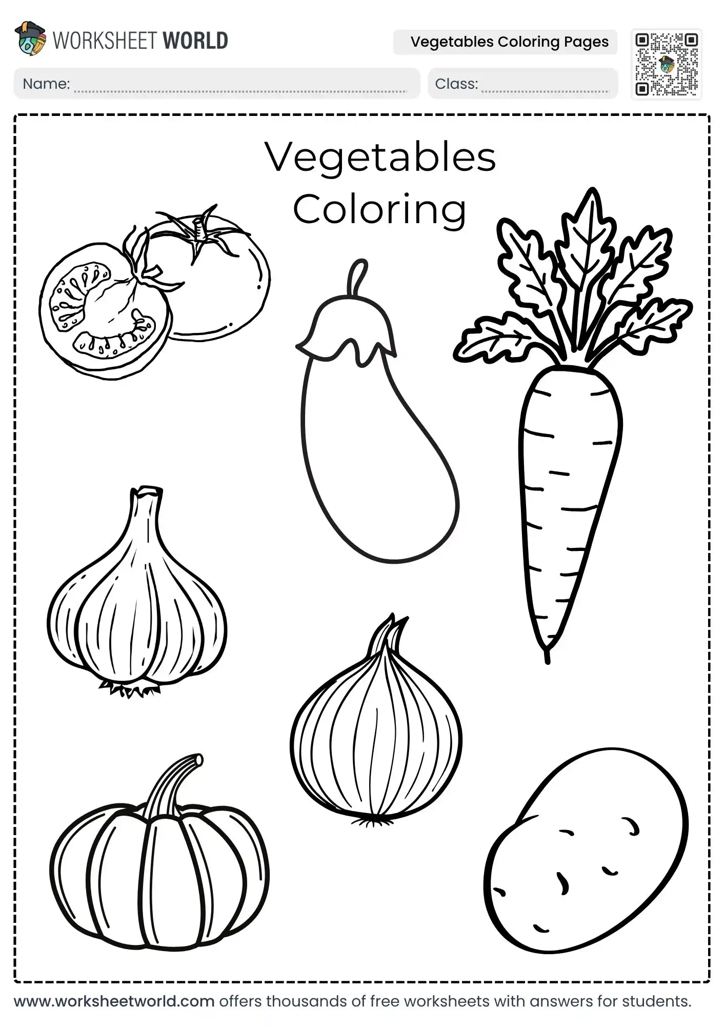 free printable pdf vegetables coloring pages featuring a mixed garden harvest