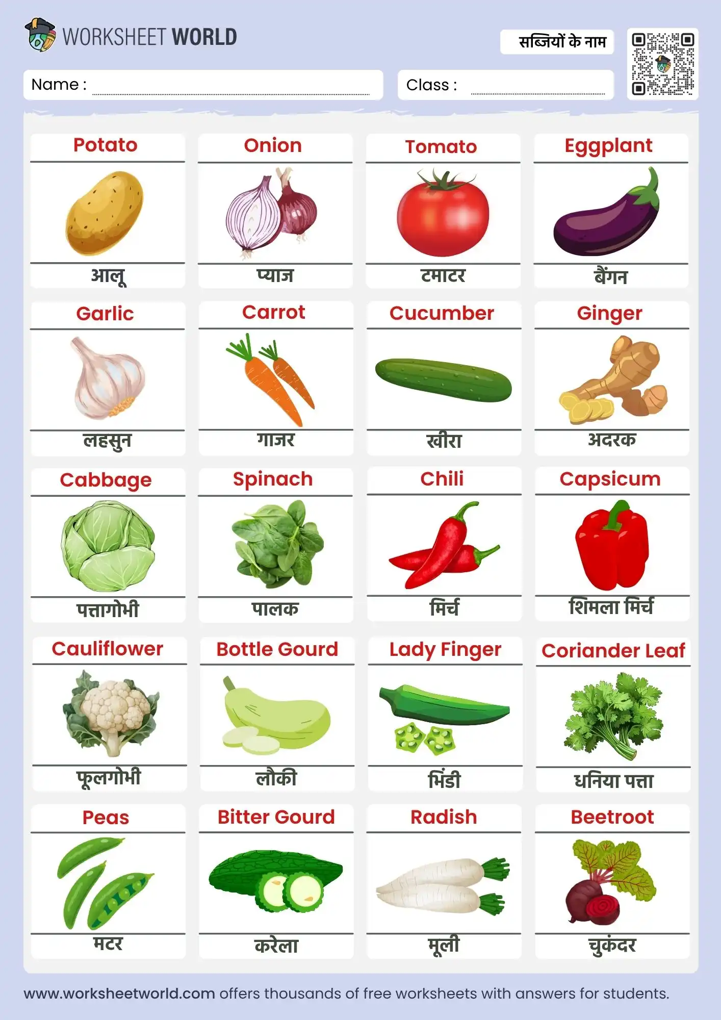 vegetables name in hindi and english chart for kids